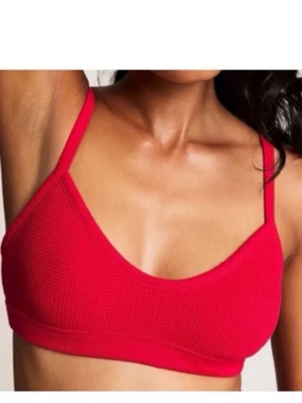NWT Negative Waffle Bralette Cerise Size 1